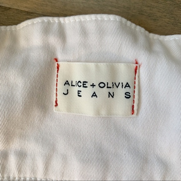 Alice + Olivia Clarissa Paperbag Waist Jeans High Waisted Tie Belt Straight Leg - Picture 3 of 10